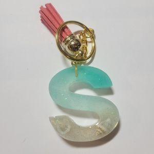 Initial S beach themed key chain.